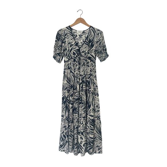 Ba&sh Calas Abstract Print Midi Dress Size XS - Picture 6 of 8
